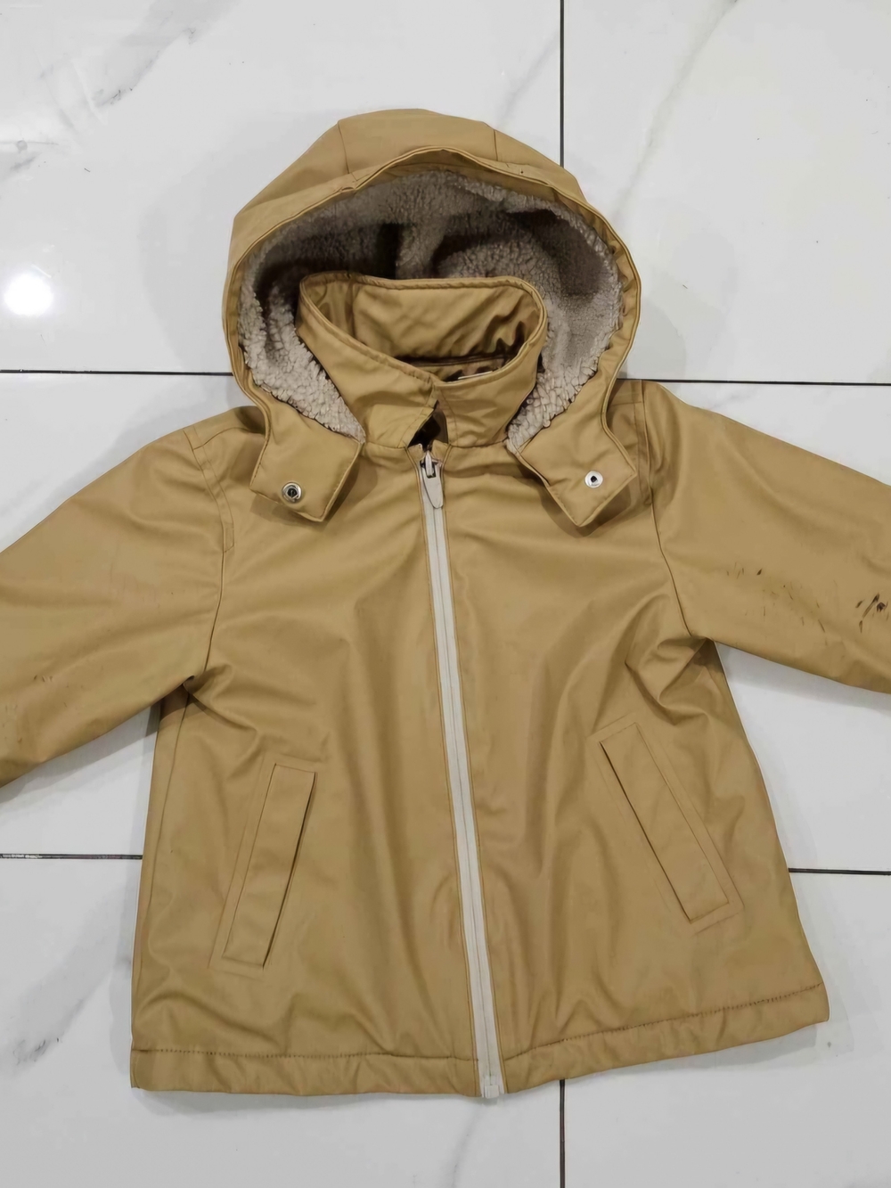 Zara Hooded Sherpa Raincoat 2-3T